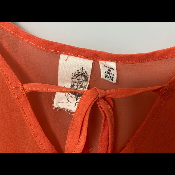 Sheer Orange Dress / Cover-Up - Picture 6 of 6